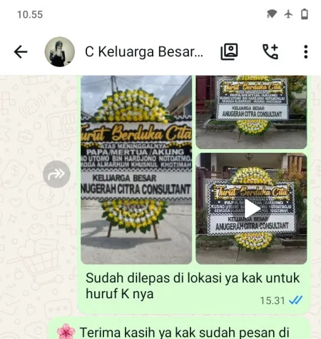 Pengiriman Papan Bunga Duka Suwatu Gabus